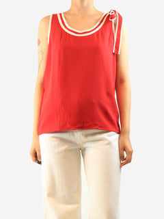 Red contrast tank - size M Tops Red Valentino 