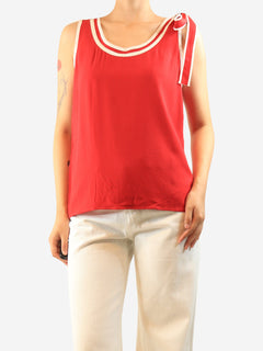 Red contrast tank - size M Tops Red Valentino 