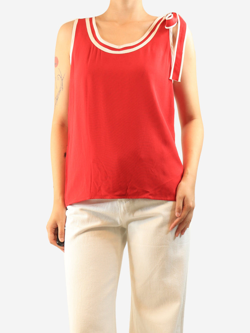 Red contrast tank - size M Tops Red Valentino 