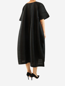 Black short-sleeved pleated dress - One size Dresses Pleats Please 