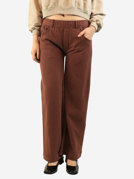 Clay cotton wide-leg pants - size S product image