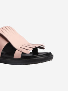 Marni Pink fringed leather sandals - size EU 36