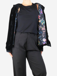Etro Black velvet jacket - size UK 12