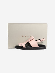 Marni Pink fringed leather sandals - size EU 36