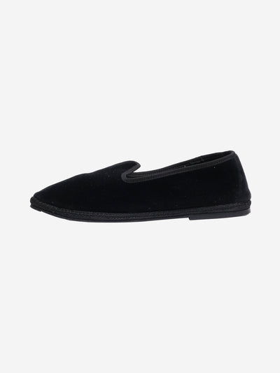 Black velvet slip-on shoes - size EU 37 Flat Shoes Larusmiani 