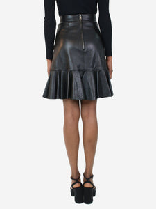 Leather hot sale frill skirt