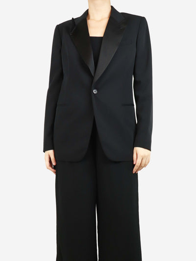 Black satin lapel blazer - size UK 8 Coats & Jackets Ralph Lauren 