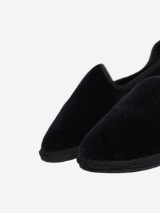 Larusmiani Black velvet slip-on shoes - size EU 37