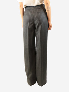 Grey pinstripe wool trousers - size UK 10 Trousers Loewe 