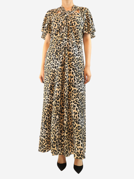 Leopard print maxi dress - size UK 16 product image