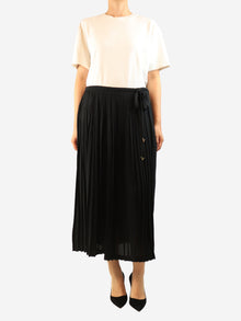 Black pleated midi skirt - size UK 12 Skirts Valentino 