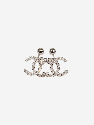 Silver chain CC earrings Earrings Chanel 