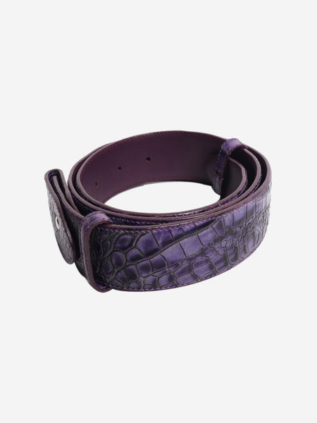Purple mock lizard belt alternate image