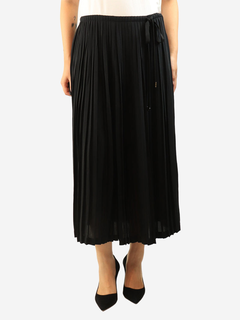 Black pleated midi skirt - size UK 12 Skirts Valentino 