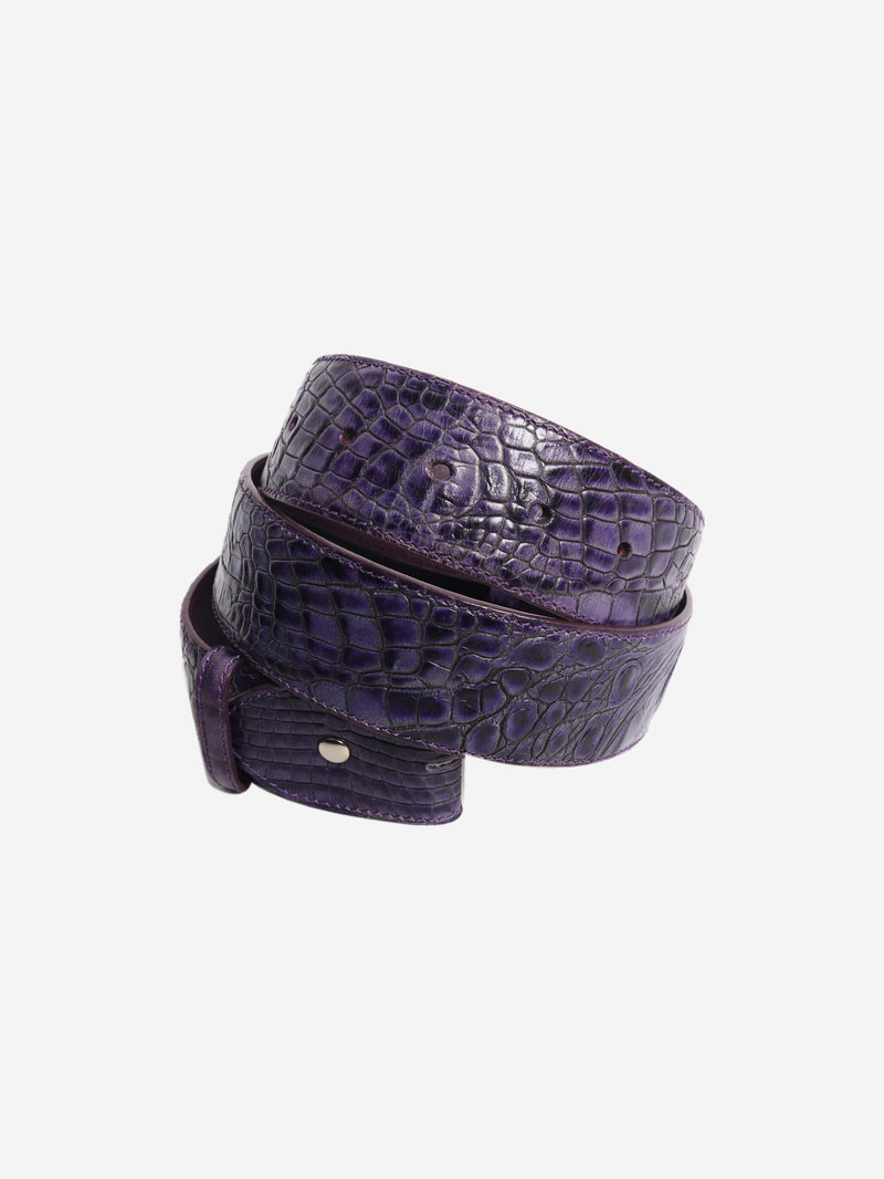 Purple mock lizard belt Belts Elliot Rhodes 