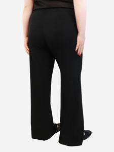 Pauw Black Fluid wide-leg trousers - size L