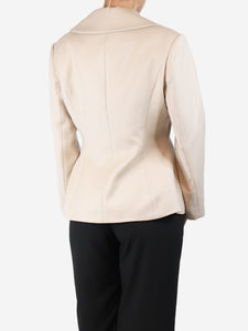 Unique Edition Neutral double-breasted wool jacket - size UK 12