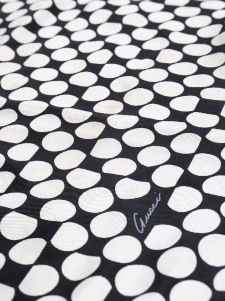 Black and white polka dot silk-twill scarf alternate image