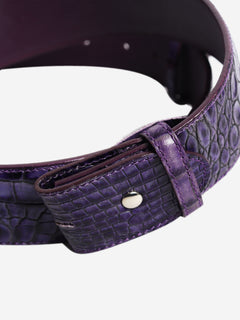 Purple mock lizard belt Belts Elliot Rhodes 