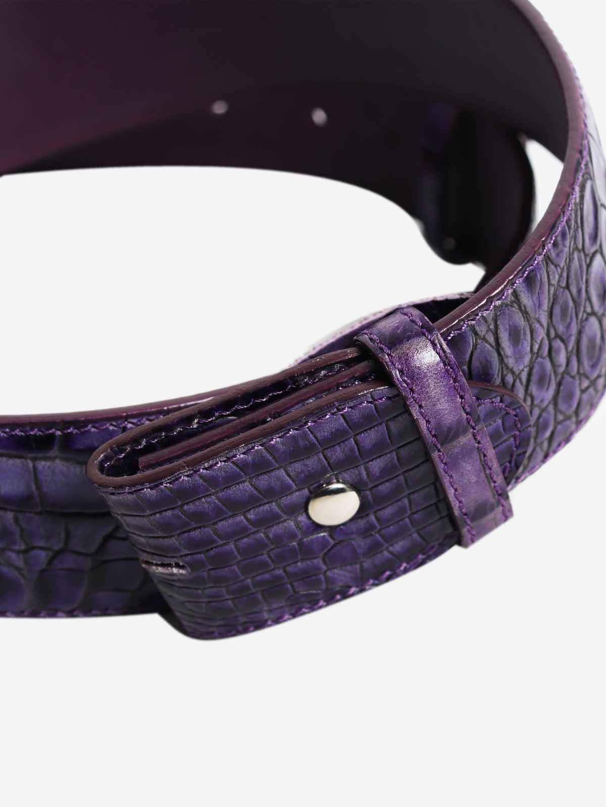 Purple mock lizard belt Belts Elliot Rhodes 
