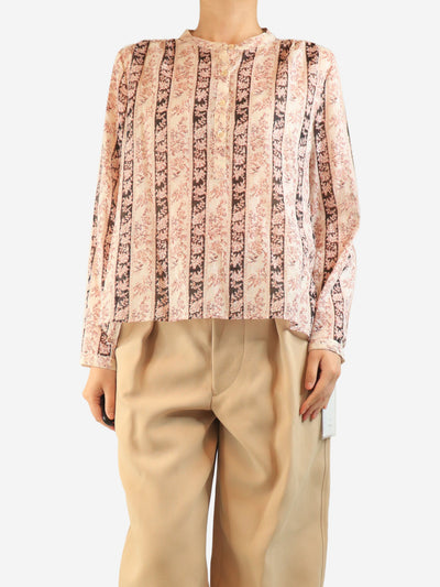 Multicolour Maria floral-striped blouse - size UK 14 Tops Isabel Marant Etoile 