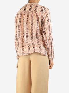 Multicolour Maria floral-striped blouse - size UK 14 Tops Isabel Marant Etoile 