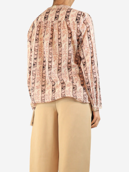 Multicolour Maria floral-striped blouse - size UK 14 alternate image