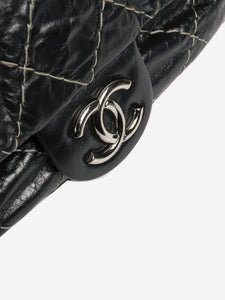 Chanel Black 2009 maxi Double-Stitch Single Flap bag
