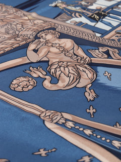 Blue printed silk scarf Scarves Hermes 