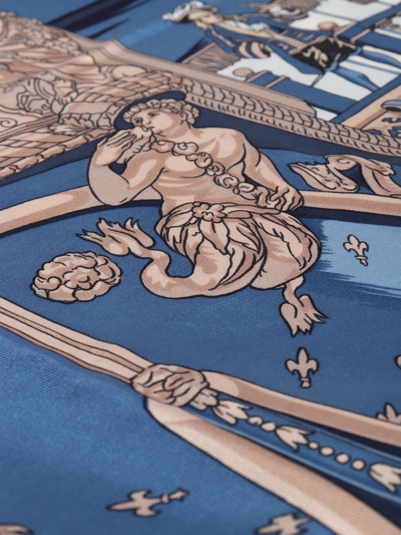 Blue printed silk scarf Scarves Hermes 