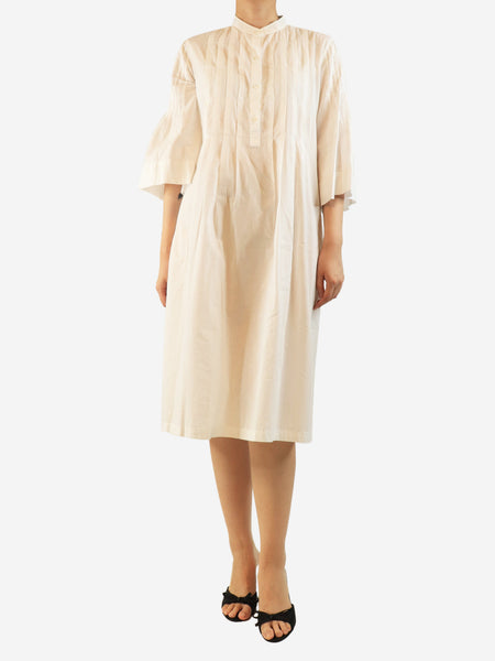 White cotton shirt dress - size UK 14 product image