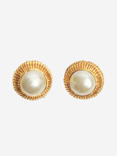 Gold pearl clip-on earrings Earrings Chanel 