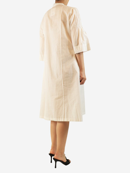 White cotton shirt dress - size UK 14 alternate image
