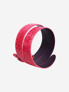 Pink mock ostrich belt strap Belts Elliot Rhodes 