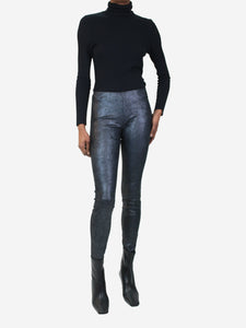 Jitrois Grey skinny metallic trousers - size FR 34