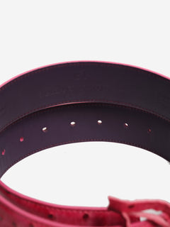 Pink mock ostrich belt strap Belts Elliot Rhodes 