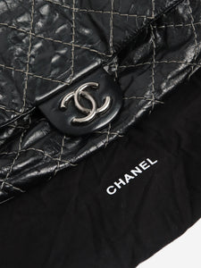 Chanel Black 2009 maxi Double-Stitch Single Flap bag