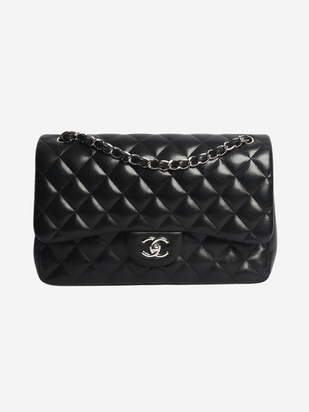 Black 2014 lambskin double flap product image