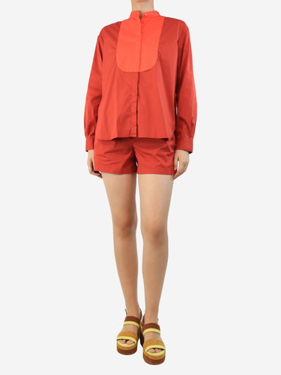 Red two-tone shirt and shorts set - size UK 10 Sets Sessei 