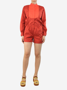 Sessei Red two-tone shirt and shorts set - size UK 10