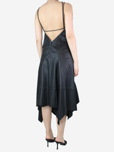 Acne Studios Black sleeveless leather dress - size UK 8