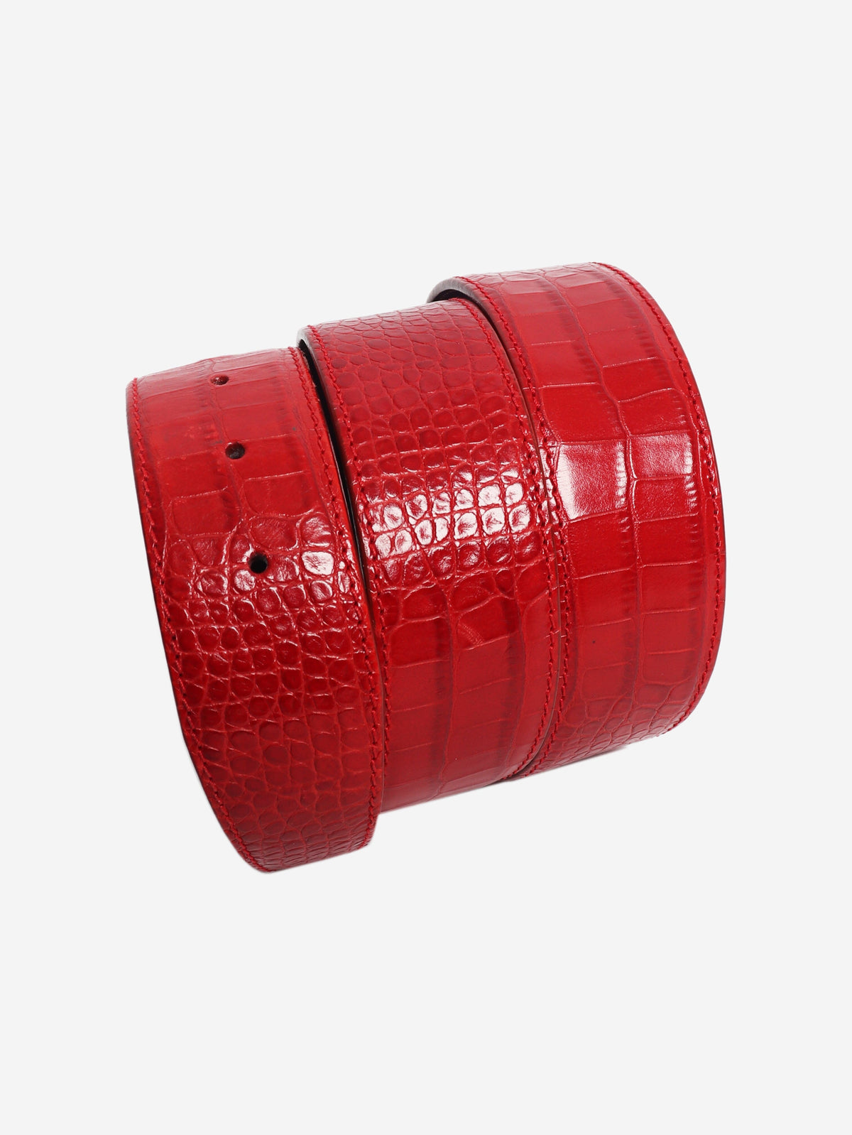 Red mock lizard belt strap Belts Elliot Rhodes 