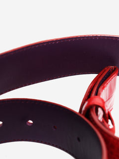 Red mock lizard belt strap Belts Elliot Rhodes 