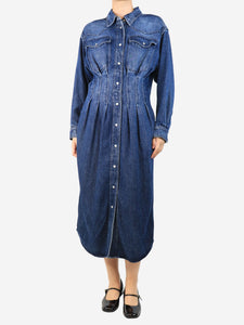Isabel Marant Etoile Blue Tomia denim midi dress - size UK 12