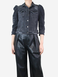 Retrofete Dark grey distressed denim jacket - size M