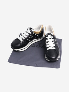 Hogan Black leather platform trainers - size EU 36.5