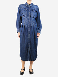 Isabel Marant Etoile Blue Tomia denim midi dress - size UK 12