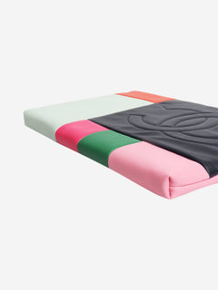 Multicolour 2015 colour-block leather laptop case Clutch bags Chanel 
