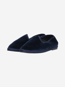 Larusmiani Blue velvet slip-on shoes - size EU 37