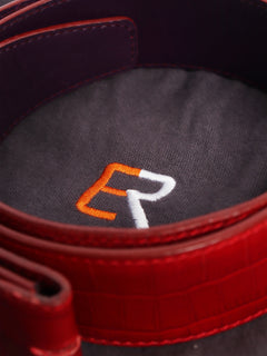 Red mock lizard belt strap Belts Elliot Rhodes 